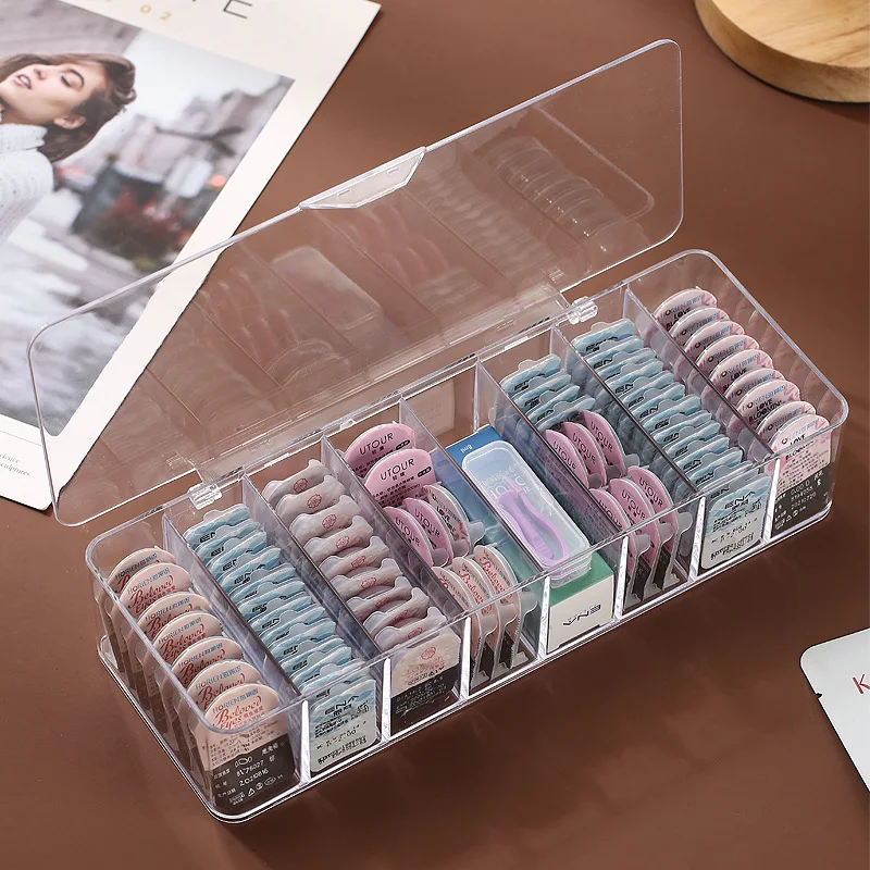 Large-capacity Daily Disposable Multi-package Dustproof Contact Lens Storage Box Organized by Transparent Cover