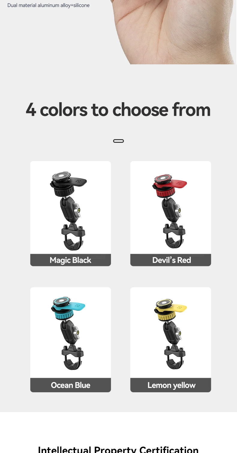 product smnu rugged high torque lock mount magnetic waterproof suspension mobile phone holder anti theft design for motorcycle riding-9