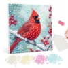 ZZC0860 Pintura de perlas de pájaros y animales navideños