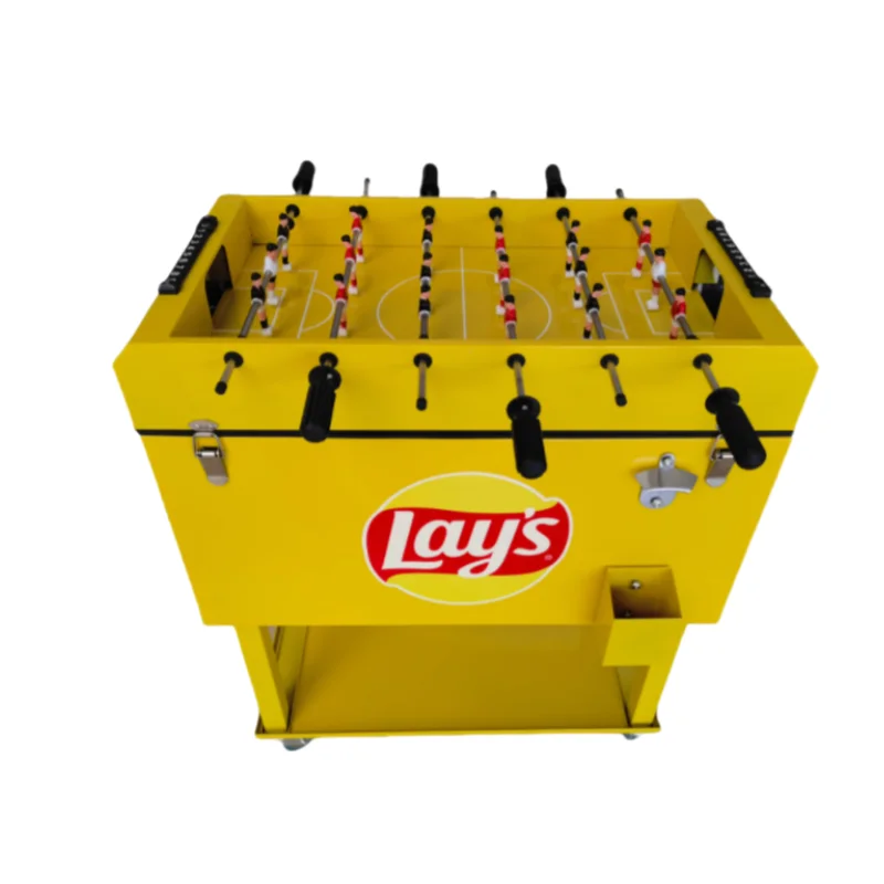 Metal Foosball Cooler Box Multifunctional Cooling Box Football Table Cooler for Outdoor BBQ Party