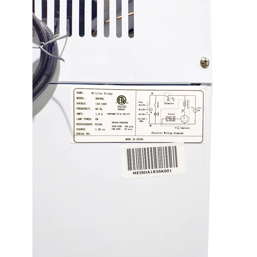 Meisda 2023 SC40B New 40L Factory Price Small Display Refrigerator With Lock and Key