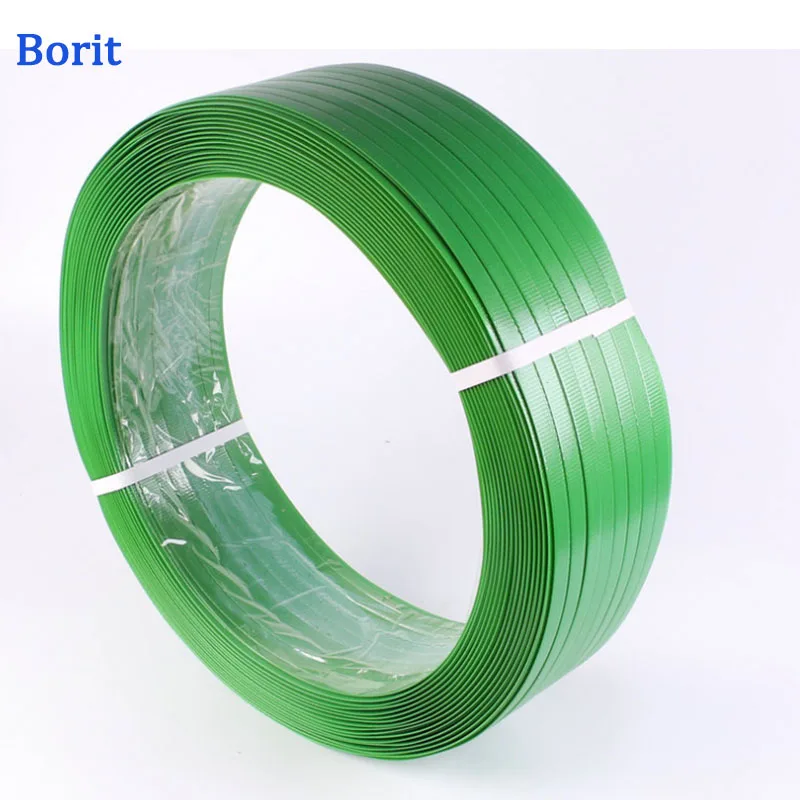 High Tensile 16mm Green Embossed PET Strap Band Smooth Packing Plastic Manual Type Belt