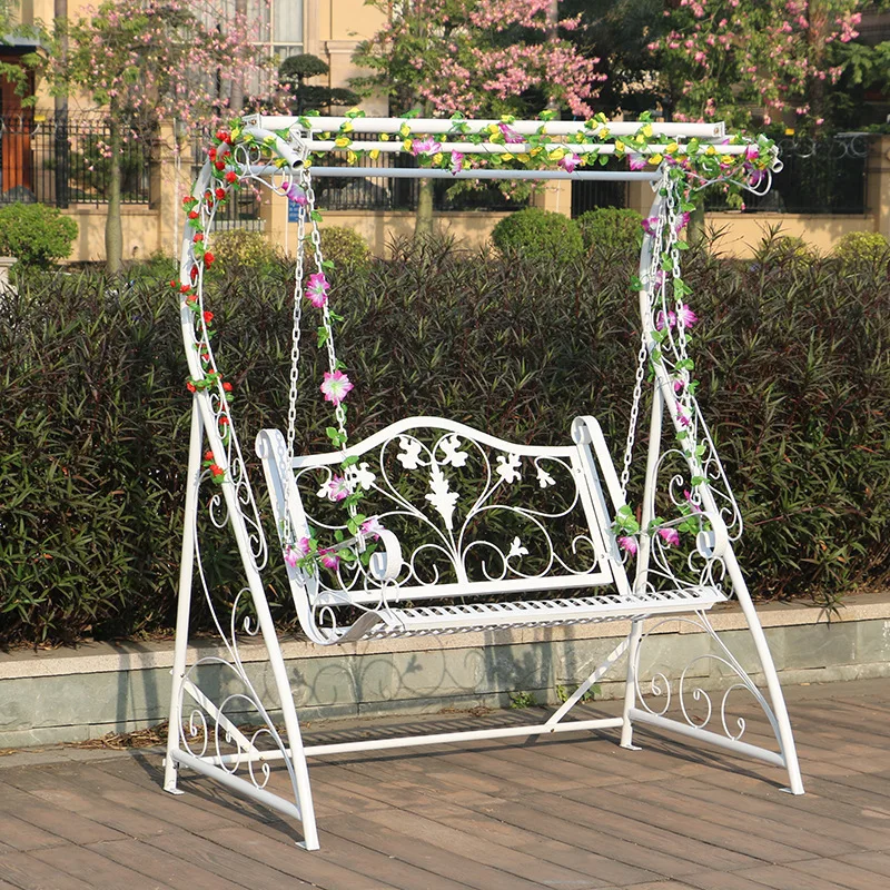 wrought iron hanging chair