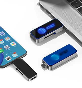 3.1 USB Flash Drive 32GB 64GB 128GB Storage Expansion for Photos, Videos, Music, Files OTG LED pendriver