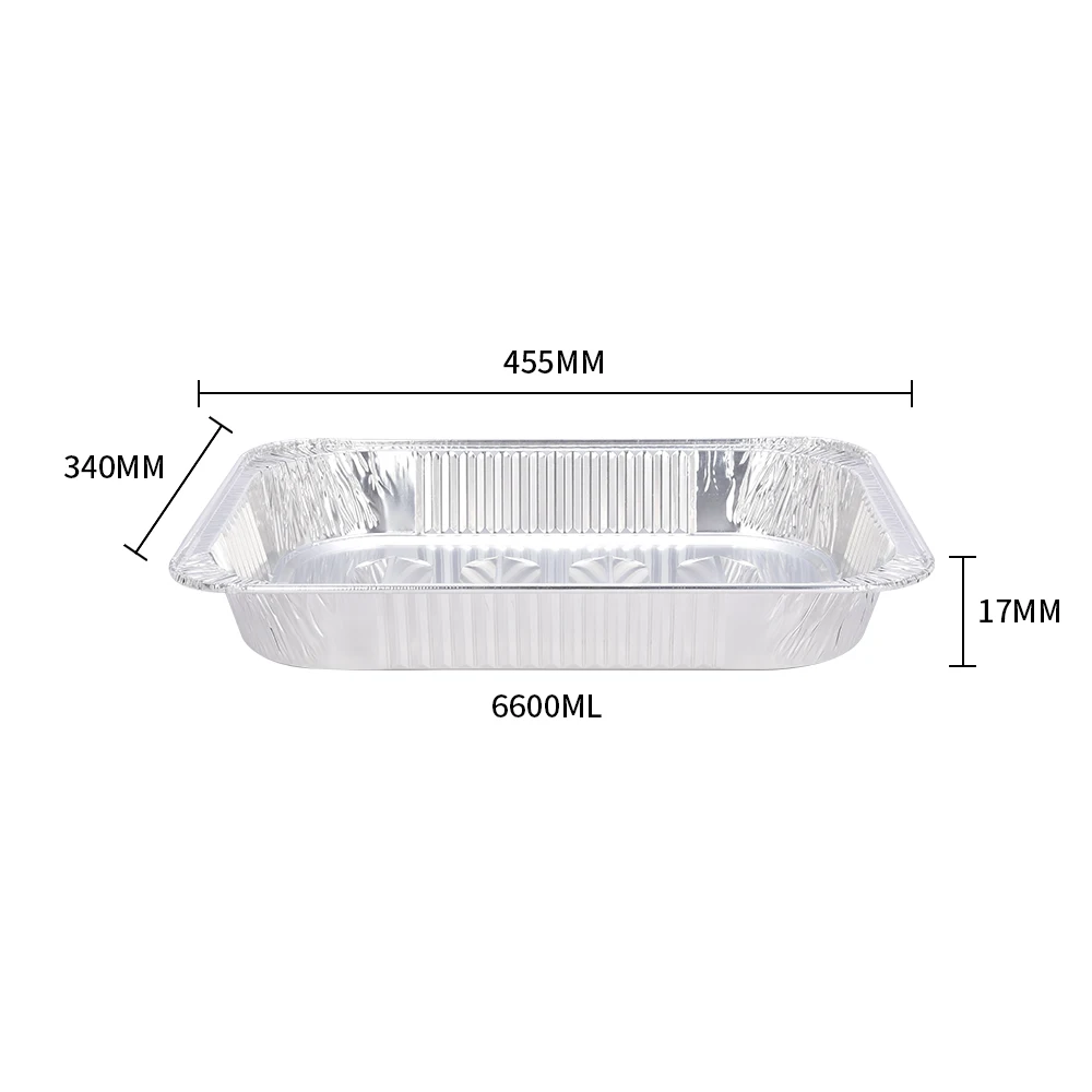 product 6600 ml large disposable bbq grill pan aluminum foil food tray barbecue cooking aluminum foil containers-5