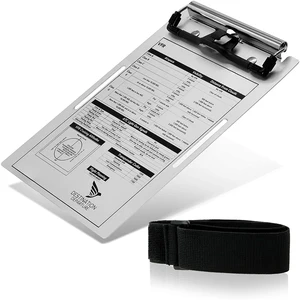 A4/A5/A6 Custom LOGO Printed Light-Weight Aluminum Metal Knee Board Clipboard Writing Clipboards