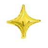 10 inch four-pointed star, gold 1.8g.