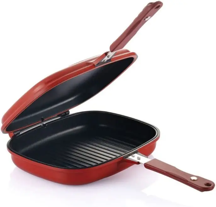Square Doublesided Frying Pan,Kitchen Nonstick Baking Pancake Pan
