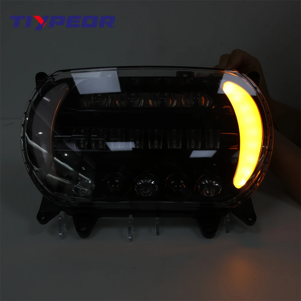 product tiypeor led motorcycle projection headlight drl turn signal lights for harley road glide 2015 2020 lighting system headlamp-5