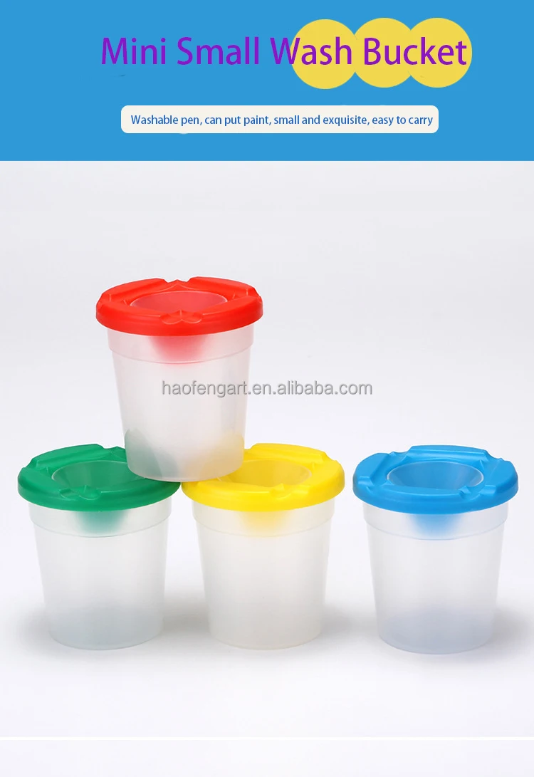 Spill Proof Paint Cups, No-Spill Paint Cups with Lids Kids Painting Toys -  AliExpress