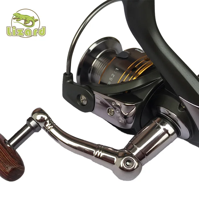 Spinning Fishing Reel 5.2:1 Gear Ratio - Freshwater & Saltwater - Metal Spool, Left/Right Hand