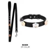 Correa y collar negros