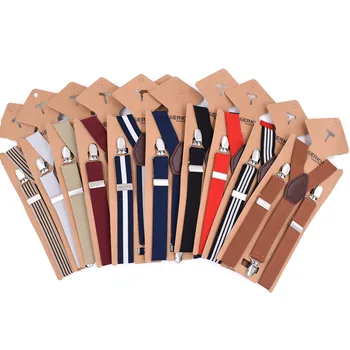 Factory Wholesale Suspenders for Men, Adults Stripes Suspenders for Men,Polyester Suspenders Belts Set