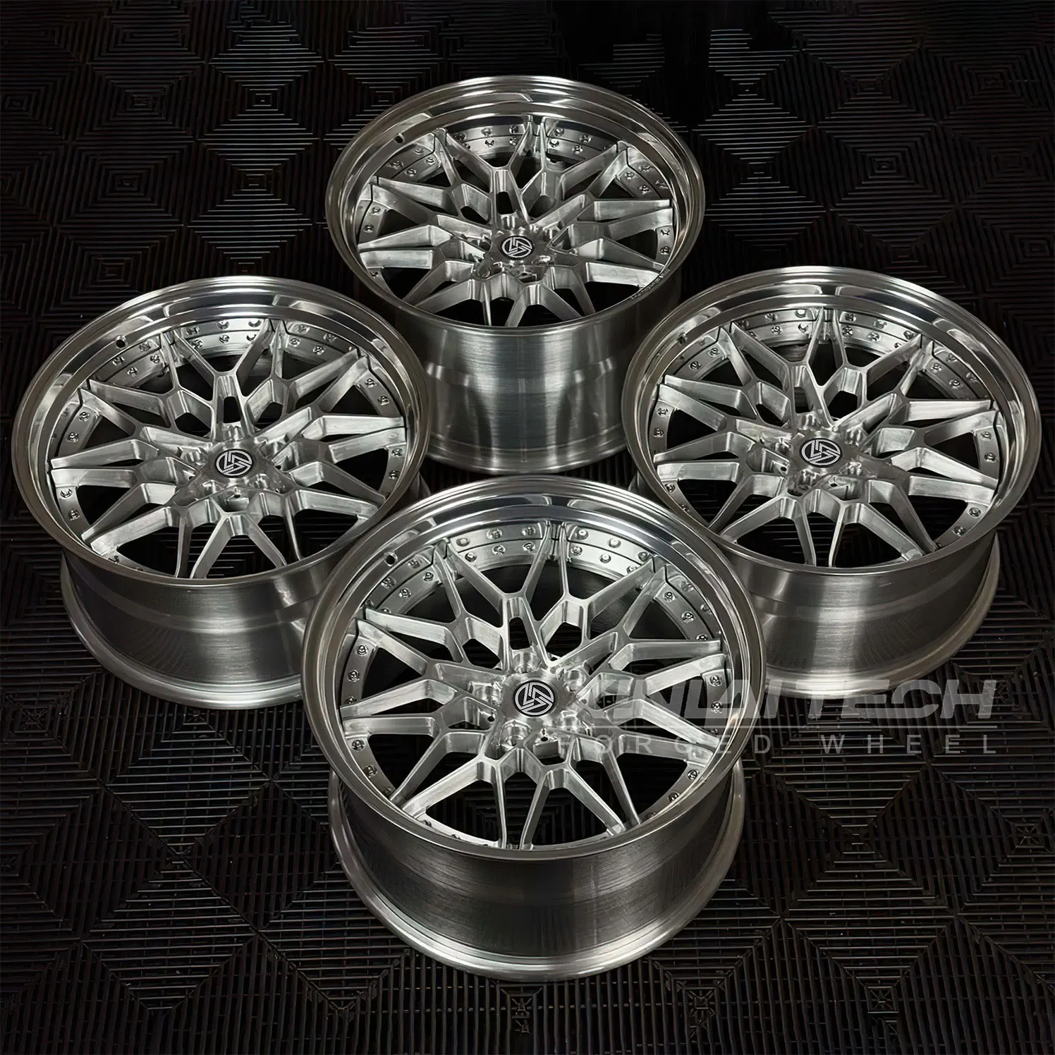 Custom Forged Chrome Plated Mesh Rims Deep Dish Beadlock for BMW M2 M4 M8 Porsche 911 Audi RS5 Mercedes AMG 5x120 5x112 5x114.3 - Image 1