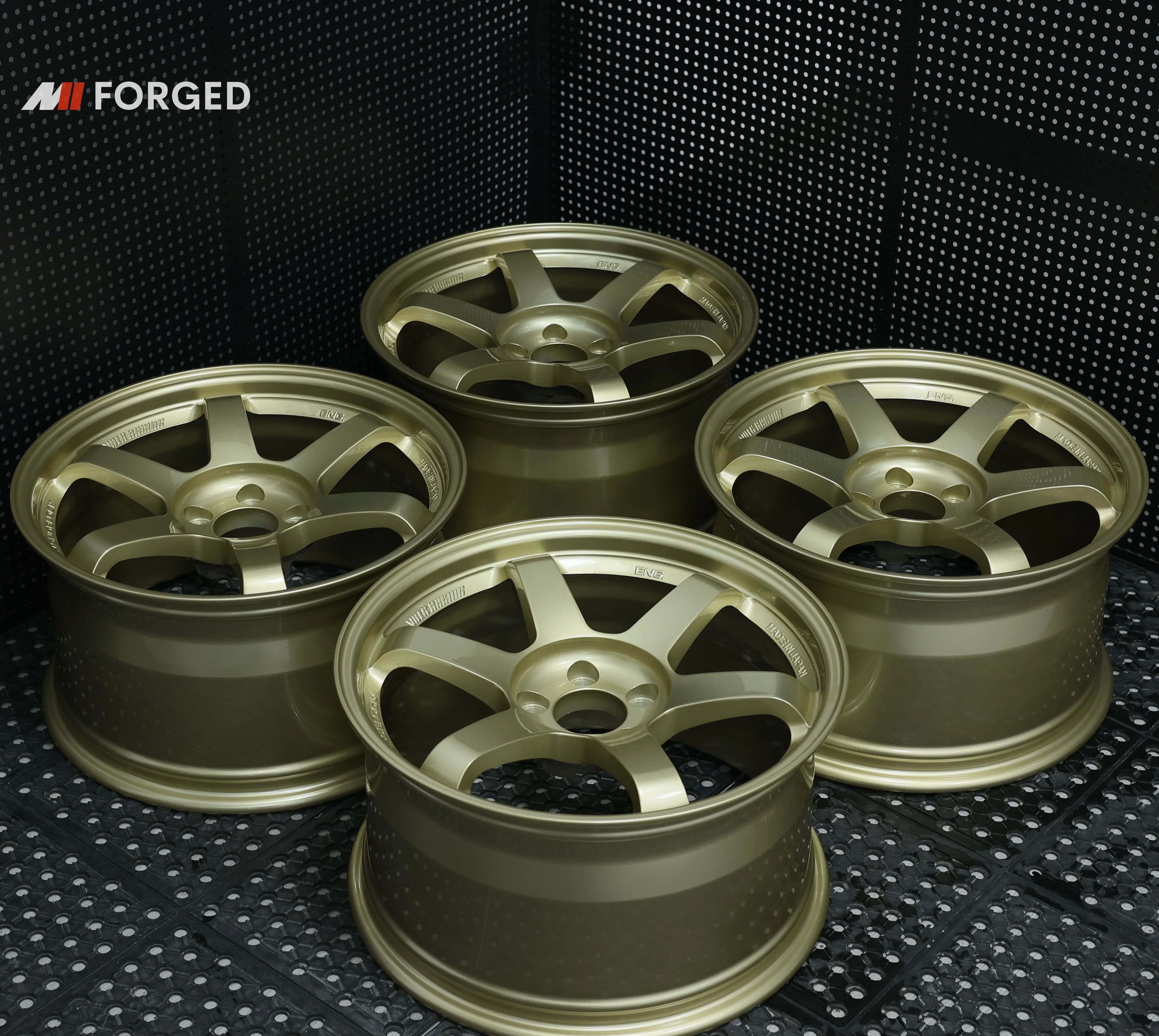MN Hot Sale Gold Wheels Forged Rims 5x120 5x114.3 18 Inch Replica Volk Racing Te37 SL for Tesla Model S JDM BMW E46 E90