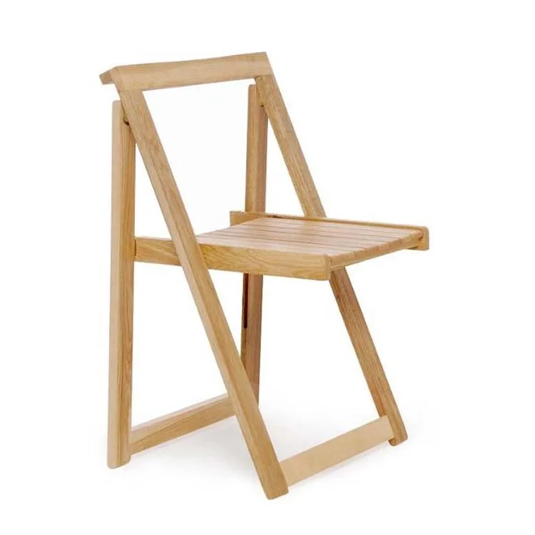 simple wooden folding chair