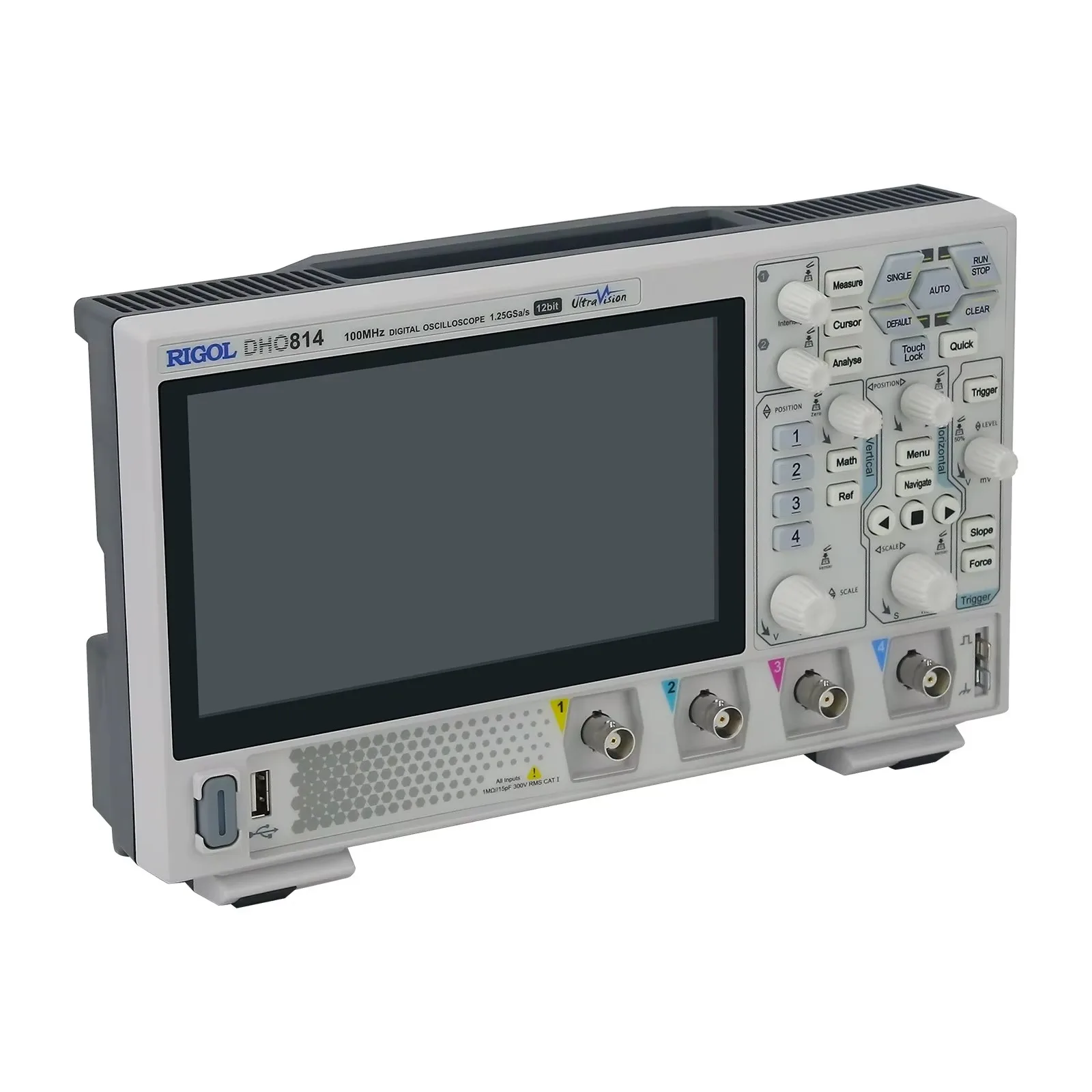 RIGOL DHO814 100MHz 4チャンネル 12ビット ポータブル高解像度 