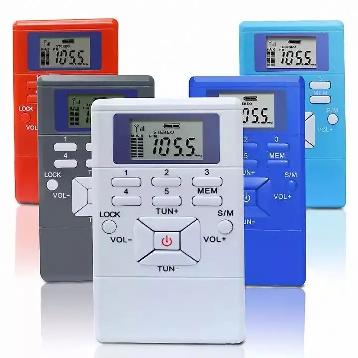 Wireless Custom Fixed Frequency Small Pocket Fm Radio Fm Digital Receiver Meeting Use with Headphone