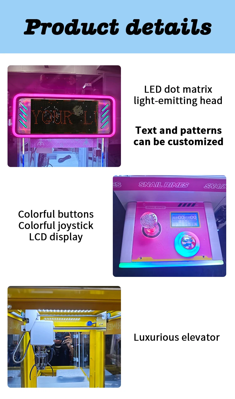 Funpark Doll Crane Machine Toy Catcher Plush Grabbing Coin Operated Games Small Mini Claw Machine Catch Doll Machine factory