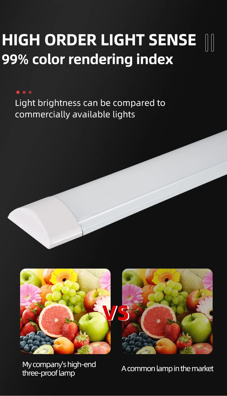 Competitive price Led Tube 30cm 60cm 90cm 120cm linear purification lamp led batten light for Office lighting