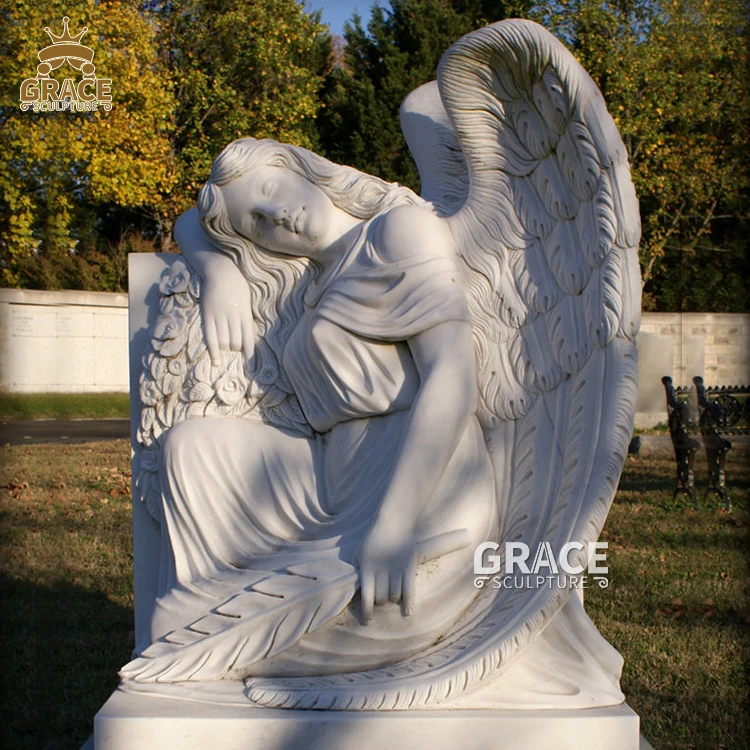 Hand Carving Stone Marble Angel Monument Headstone Tombstone - Buy ...