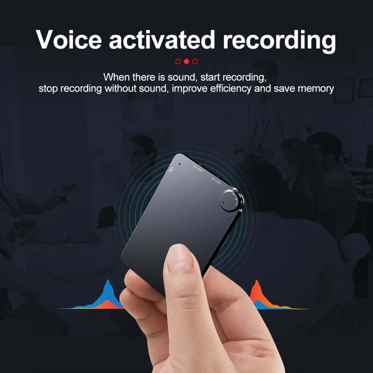 Super slim Digital Mini Audio Sound Recorder k2 8GB Professional Voice Record Small Voice Recording Devices