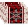 Red/black grid D 4pcs/set  45*30CM