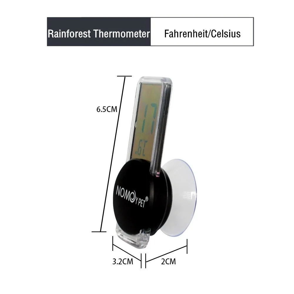 Digital Display Reptile Terrarium Thermometer with Suction Cup Fahrenheit  Celsius - China Terrarium Thermometer, Thermo-Hygrometer