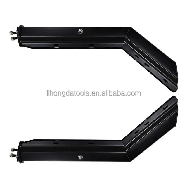 Black Angled Spring Loaded Mud Flap Hanger Bracket Set