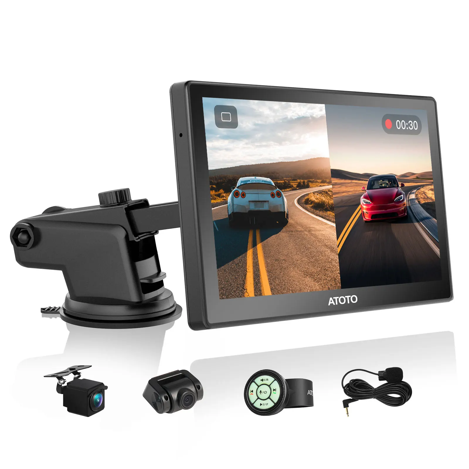 ATOTO P8 Portable Car Stereo Automatic Multimedia Player w/ Remote Control