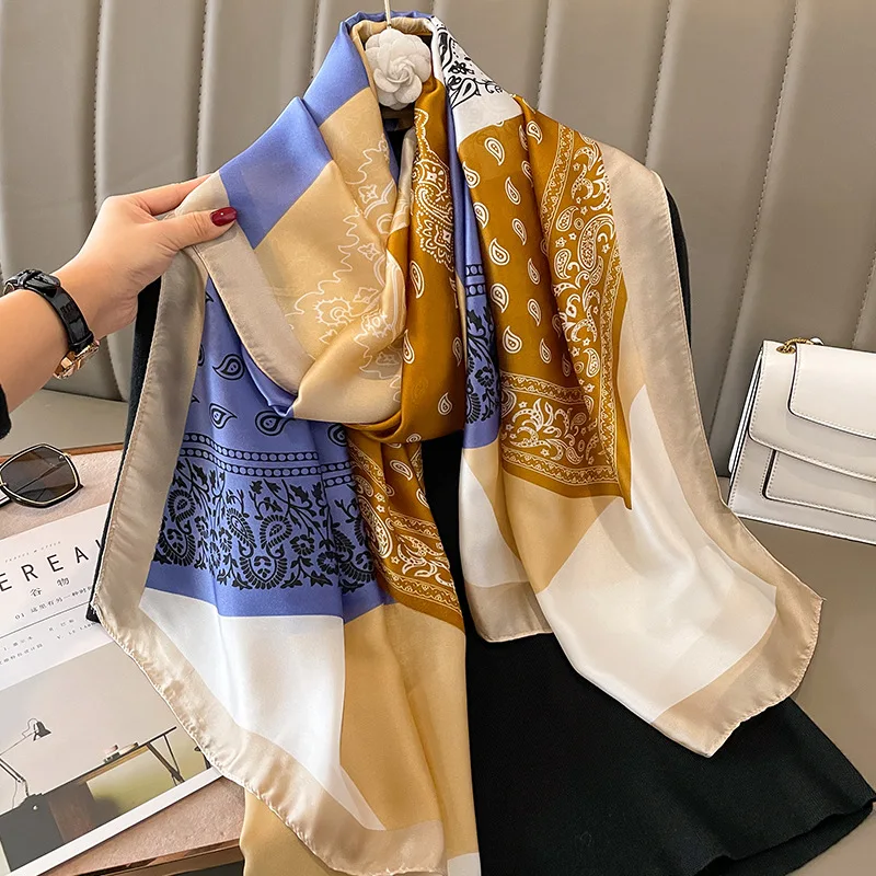 Manufacturing Own Logo Ladies Long Silk Scarves Shawls Elegant 180*90cm ...