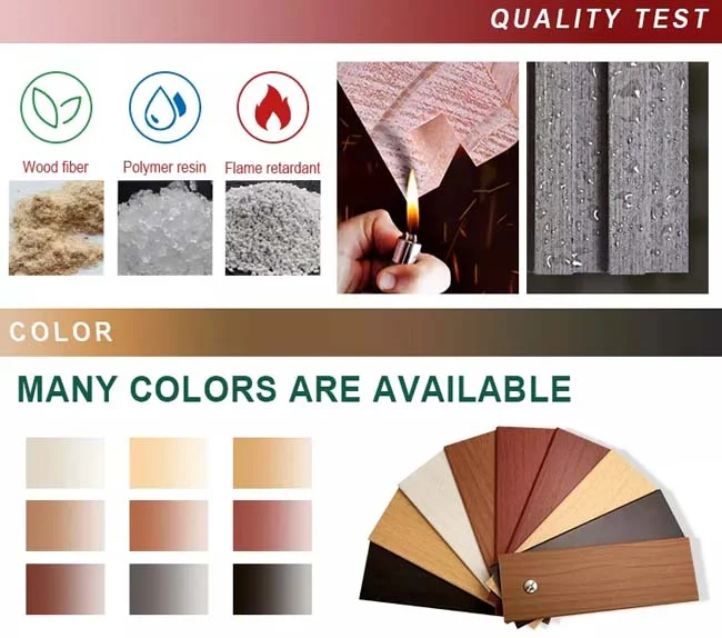 Exterior Decoration Waterproof wpc panel wall Easy Installation wpc wall panel outdoor