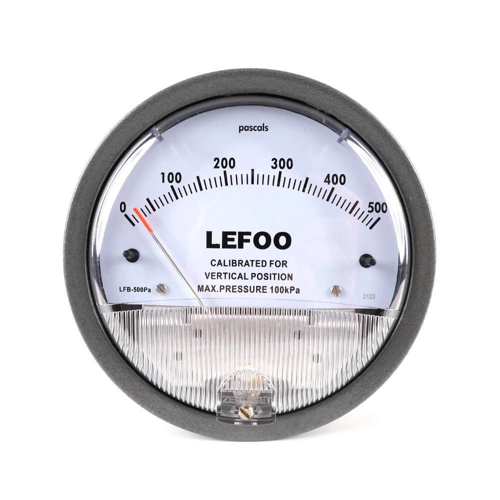 Lefoo Air Differential Pressure Gauge Cacuum Manometer High Precision