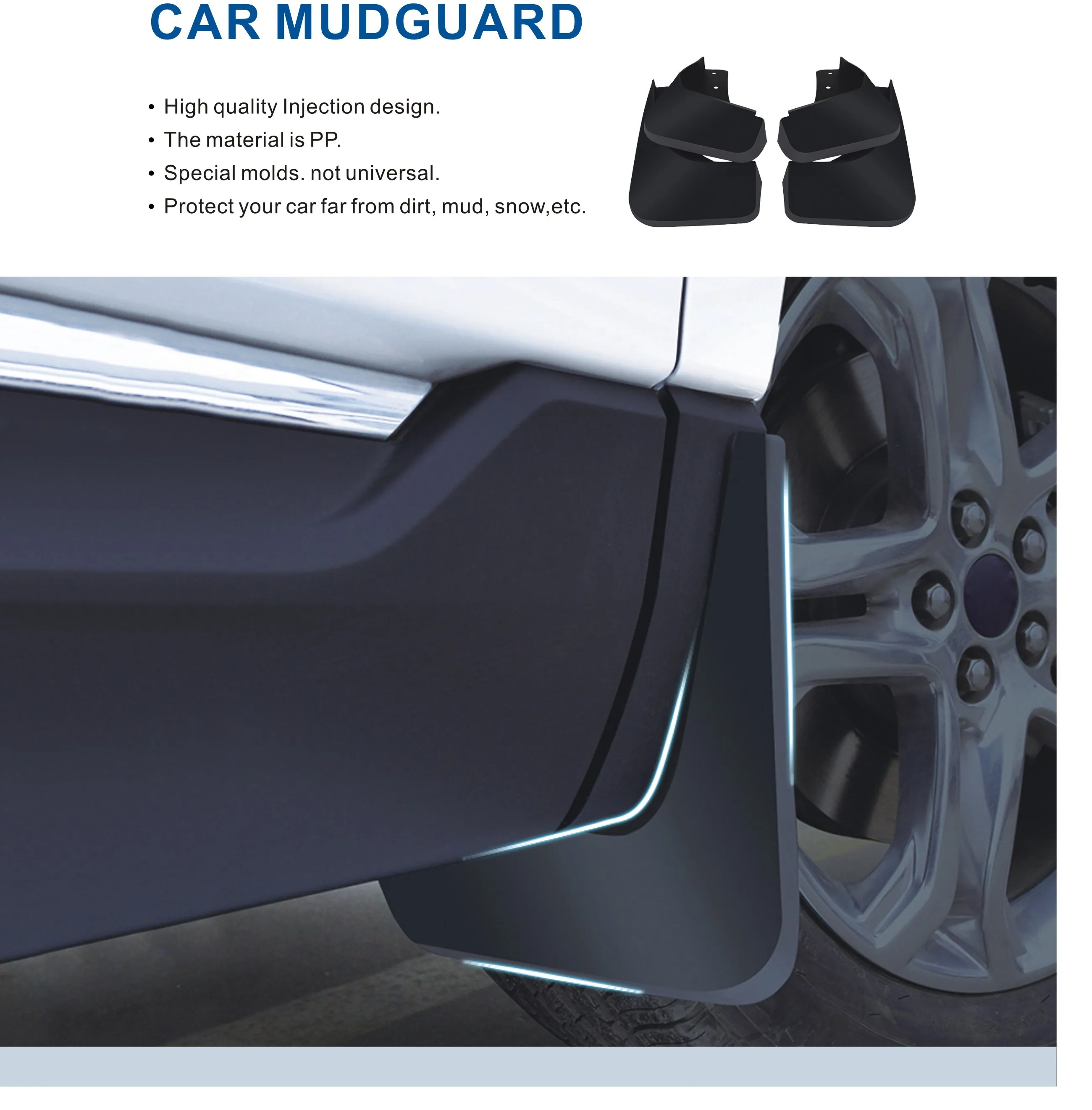 4 Pièces Voiture Bavettes, pour VW T-Cross T-ROC T-ROC Sport Caravelle Sharan 2000-2024 2025 Avant Arrière Roue Garde Boue Anti-Éclaboussures Étanche Protection Accessoires