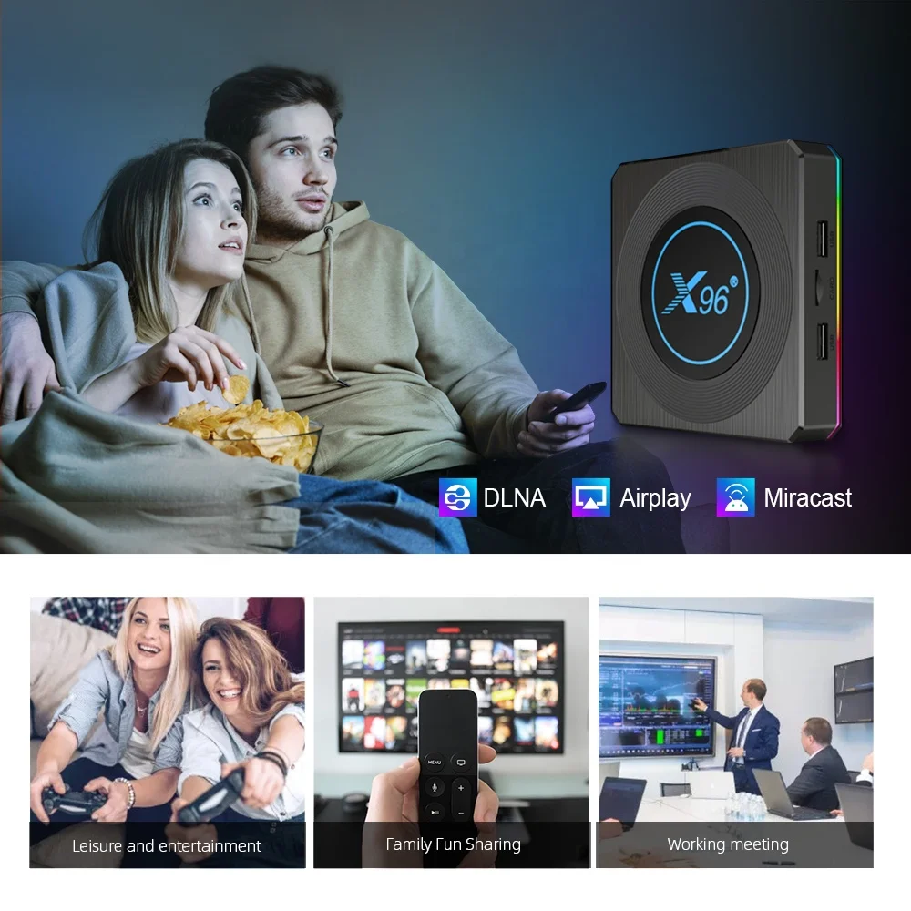 Customizable Logo/Package Quad Core Android TV Box Supports 4K/8K Smart for IPTV for X96 X4 5G Lifetime Free Android 11 Box