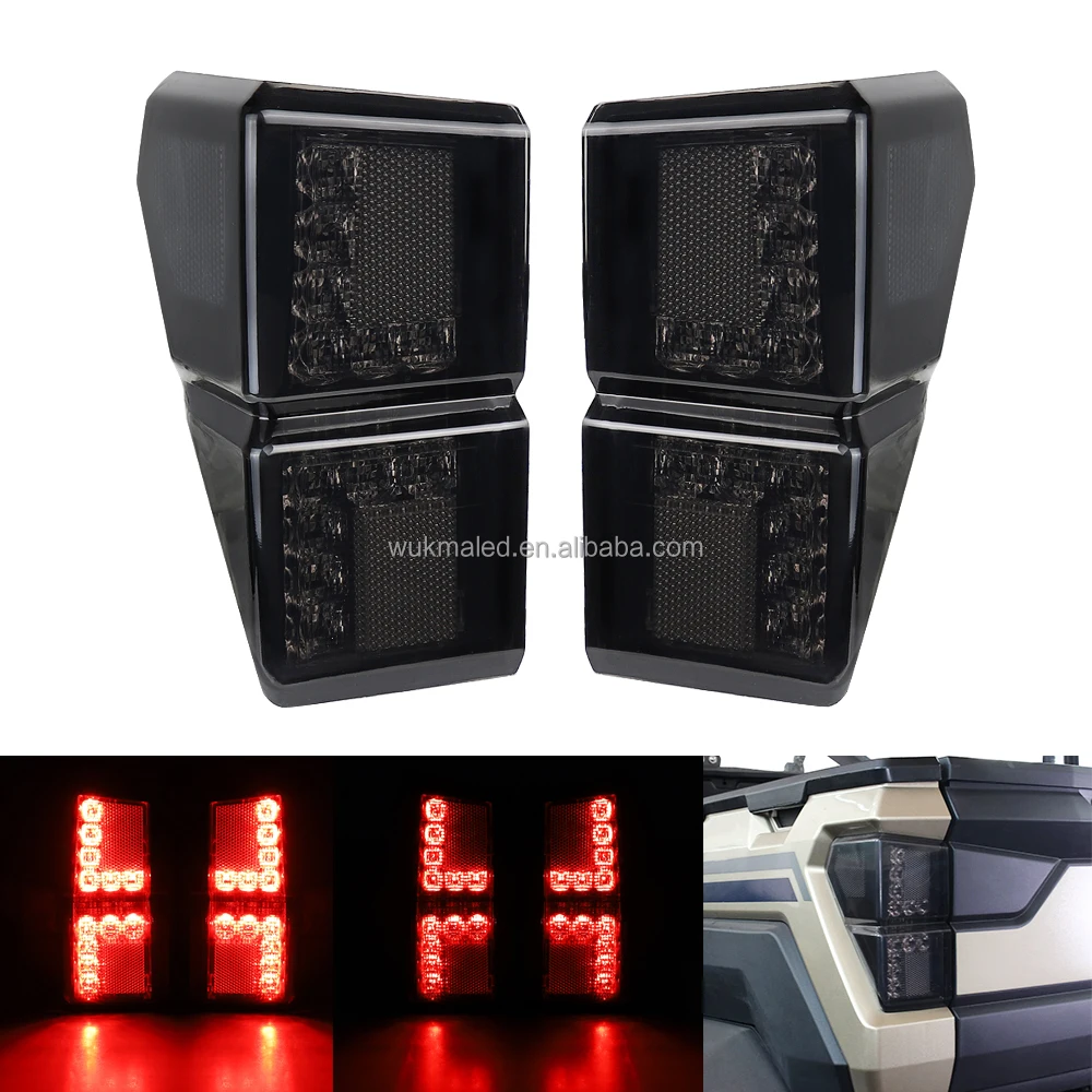 Smoke Led Tail Light Rear Left+right For Polaris Ranger 1000 Xp Crew
