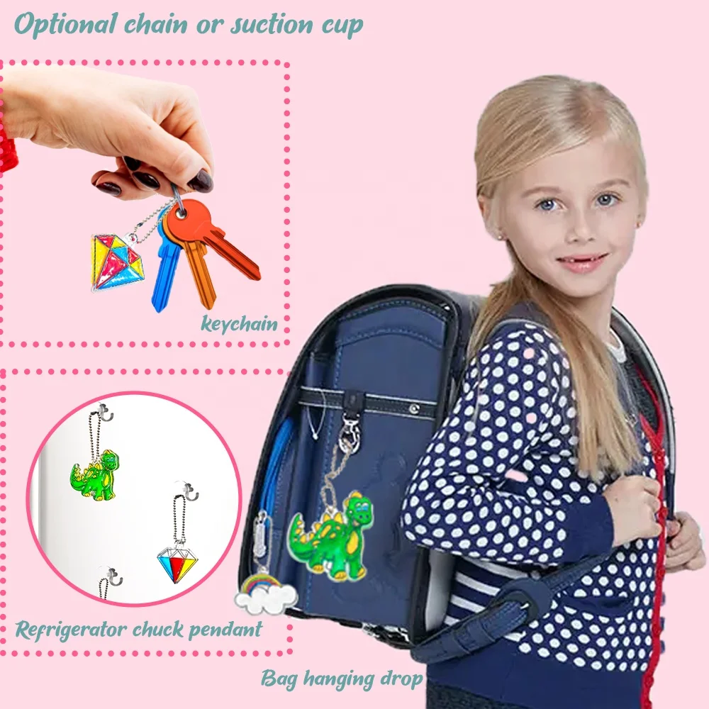 4PK Ловец Солнца Набор для рисования для детей пластиковые темпера изобразительного искусства и поделки для Декор окна