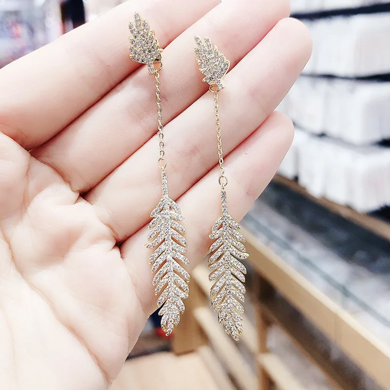 925 Silver Needle Copper Inlaid Zircon 