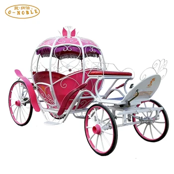 Classical Royal Horse Cart Goddess Newly-Married Horse-Drawn Carriage for Wedding/Cinderella Pumpkin Princess Wedding Carriage