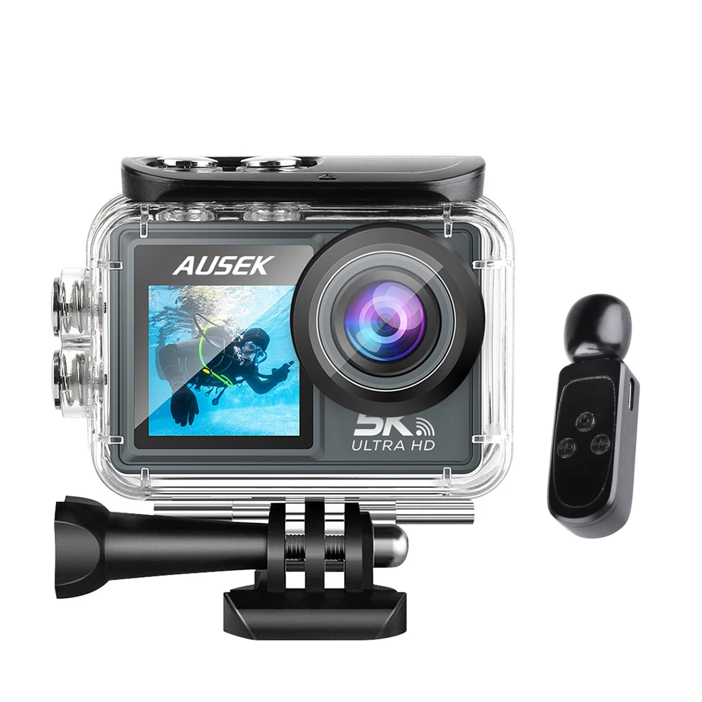 180 Degree Viewing Angle Action Camera Double Screen Deep Diving Action Camera Outdoor Action Camera 60 Fps