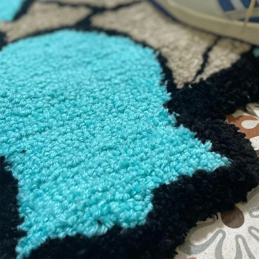 Modern Logo Shape Rugs Hand Made Tufted Carpets Custom Size Rugs