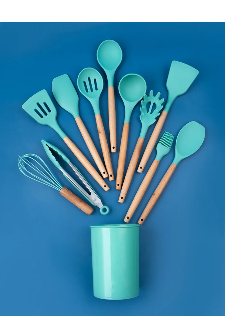 Silicone Cooking Utensil Set 12 Pcs Nonstick Silicone Kitchen Utensils