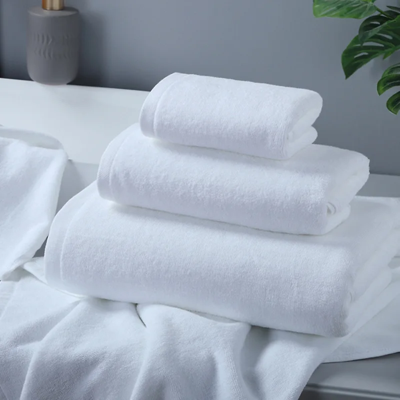 Custom 100% Cotton White Plain Towels 600gsm Large White Hand Bath ...