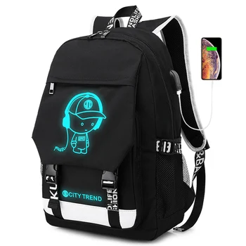 Wholesale Custom Fluorescent Logo Boys Waterproof Bookbag Durable ...