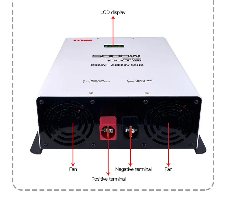 24V 48V 5000W Off-Grid Pure Sine Wave Solar Inverter Single Phase ...