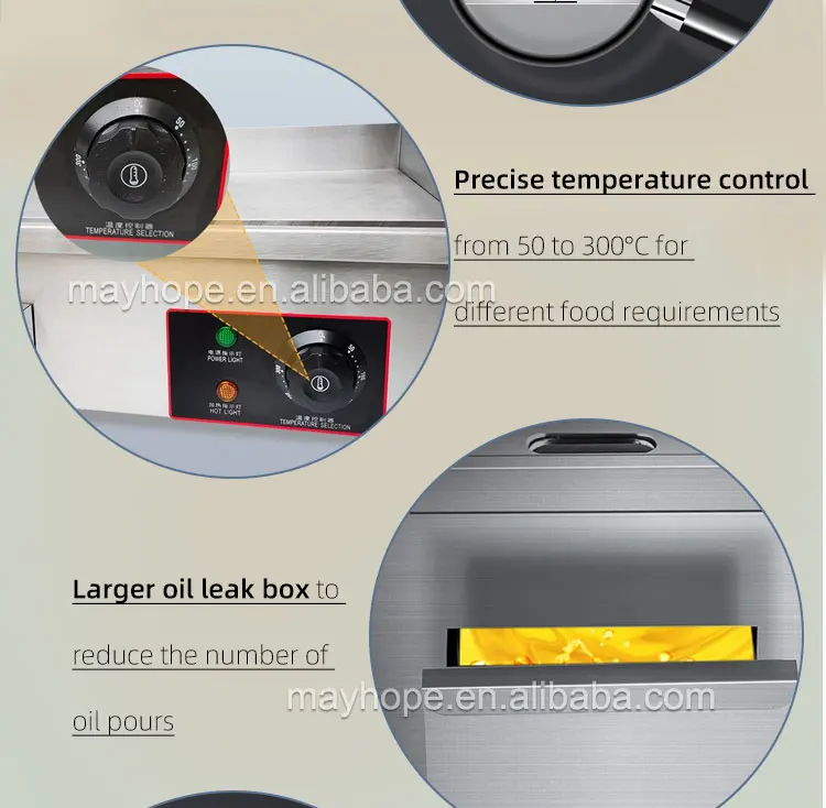 Multifunction Combiovens Gas Griddle With Deep Fryers Tagine Pot