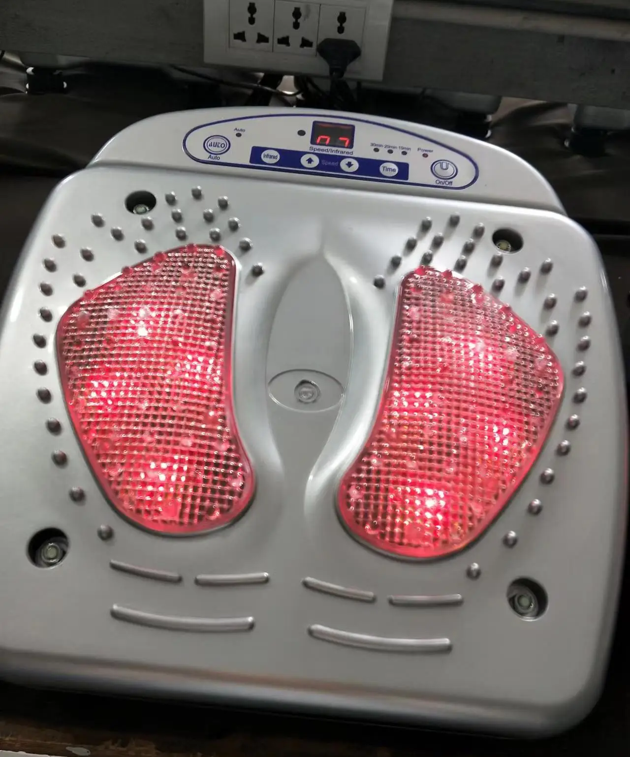Electric Infrared Thermal Magnetic Foot Massager Compression Vibration Heating Foot Massage Machine
