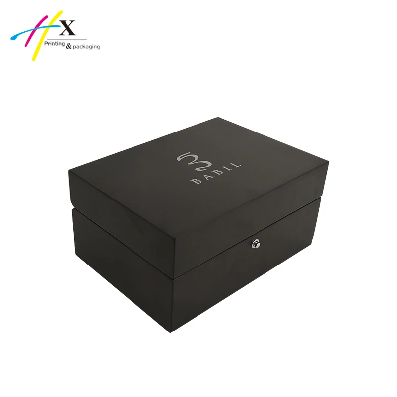 Single Wood Watch Box Case Hours Pillow Insert Custom Black Watch Box