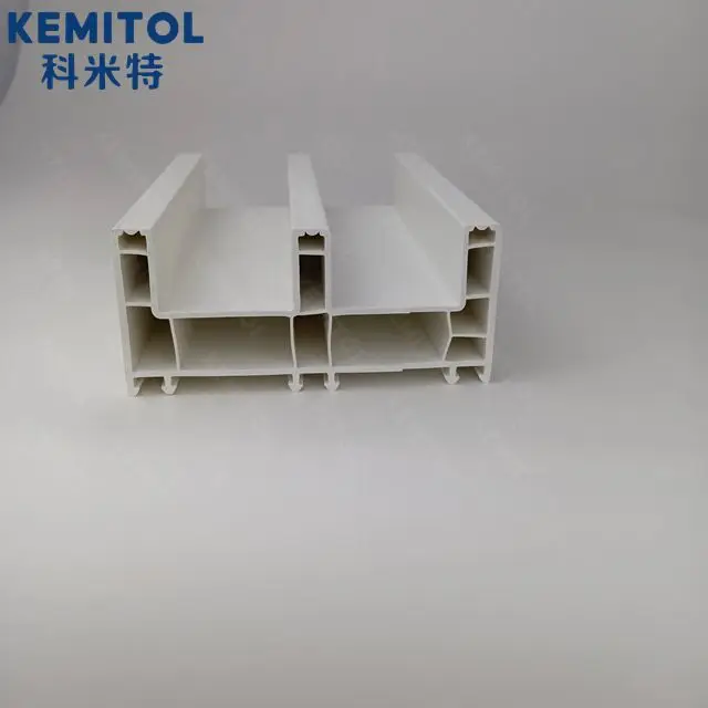 Kemitol Factory Supply German Technology UV-Resistant Milky White 112 Sliding Frame 2.0mm UPVC Profile for Windows Doors