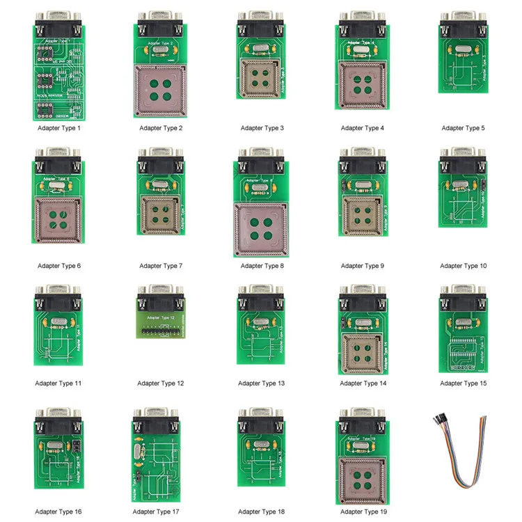 Full Set 19 Adaptors for All UPA USB Programmer Support With EEPROM MCU ST Microelectronic Microchip PIC Atmel Programming